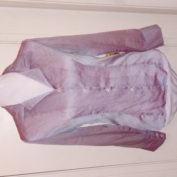 Shimmer Button Collard Shirt - Picture 2 of 6